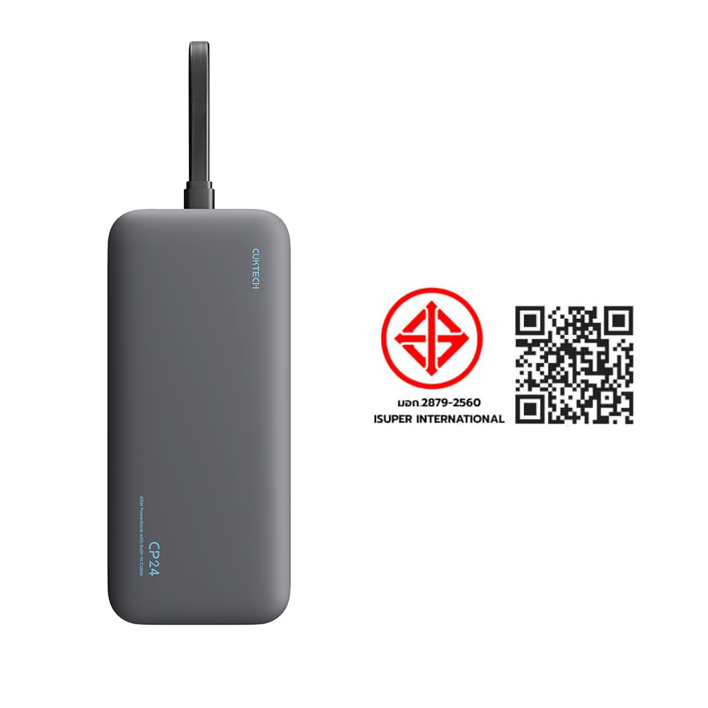 แบตสำรอง CUKTECH LPB200N สีเทา มาตรฐาน CCC ชาร์จเร็ว 20000 MAH USB-C 40W และ USB-A 33W_11